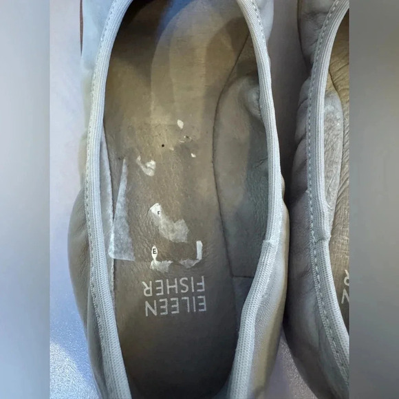 Eileen Fisher Notion Ballet Flats Womens Grey Nappa Leather Size 5 1/2 - Picture 5 of 8